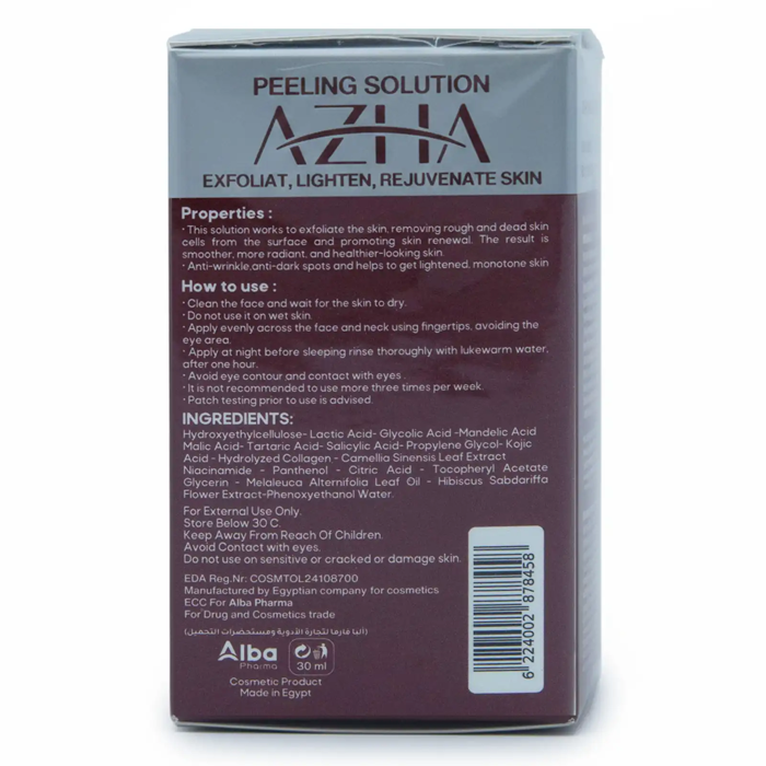 Azha Peeling Solution For All Skin Types - with Hibiscus Extract (30 ml) - 2