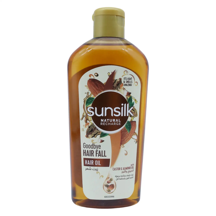 Sunsilk Natural Recharge Hair Oil With Almond And Castor Oil For Goodbye Hair fall (250 ML)