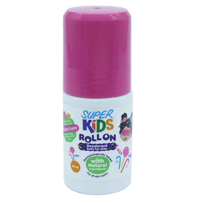 Super Kids Roll-On Deodorant for Kids - Lollipop Scent (30 ml)
