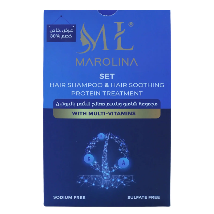 Marolina Set Hair Shampoo (450 ml)& Hair Soothing Protein Treatment(450 ml)