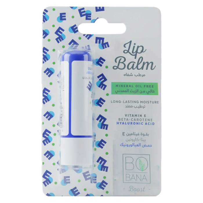 Bobana Lip Balm with Vitamin E, Beta-Carotene & Hyaluronic Acid - Long-Lasting Moisture & Mineral Oil Free
