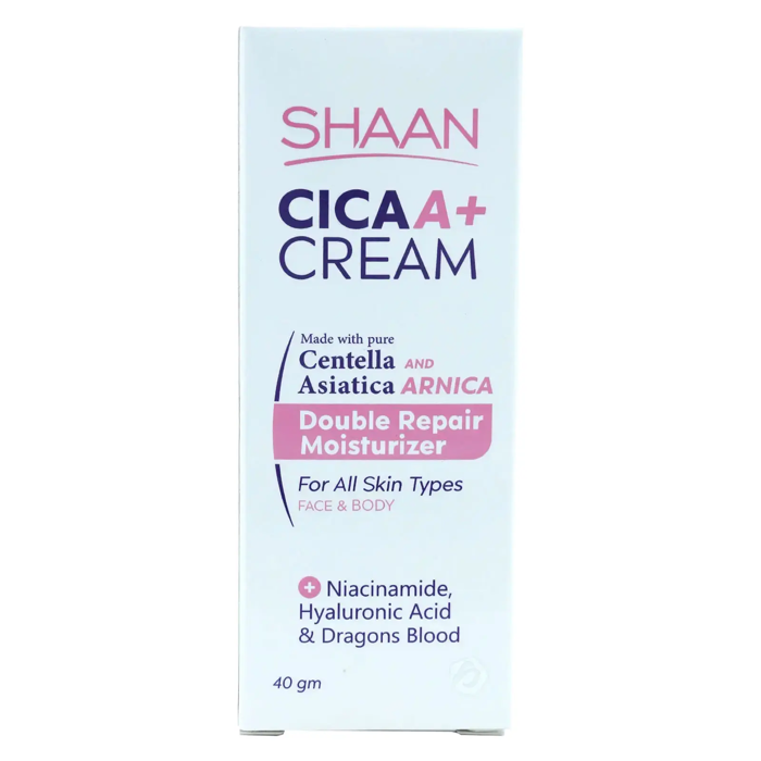 Shaan Cica A+ Cream Double Repair Moisturizer for Face & Body (40 gm)