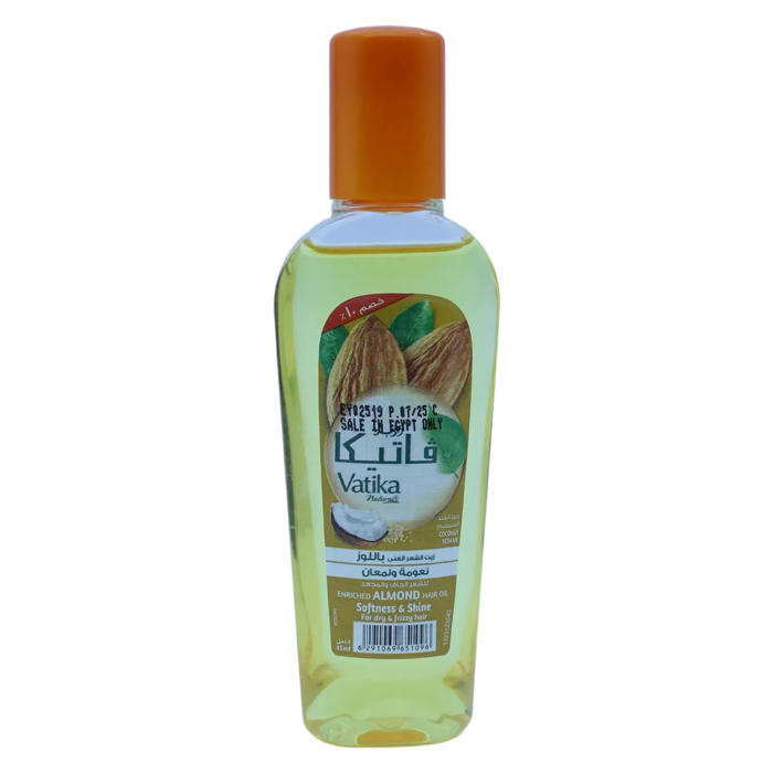 Vatika Enriched Almond Hair Oil - Softness & Shine for Dry & Frizzy Hair (45 ml)