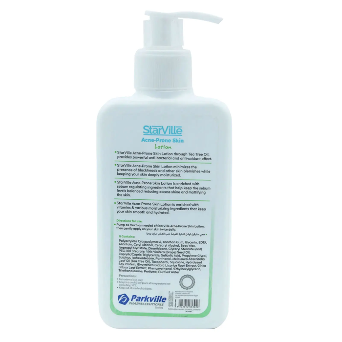 StarVille Acne-Prone Skin Lotion with Tea Tree Oil - Anti-Imperfections & Anti-Blemishes (230 ml) - 2