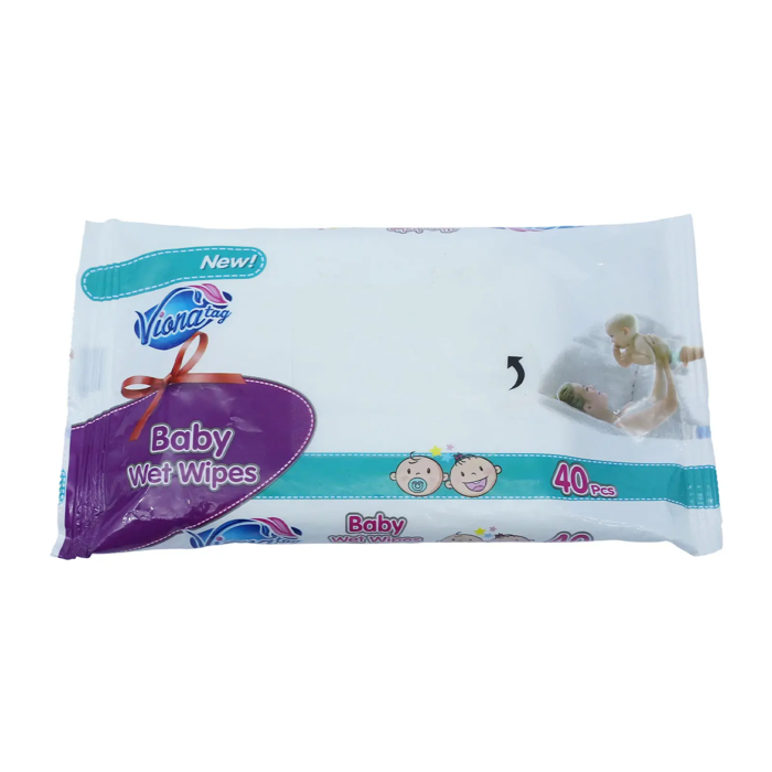 Viona Tag Baby Wet Wipes - Soft and fresh, alcohol and paraben free (40 Pcs)