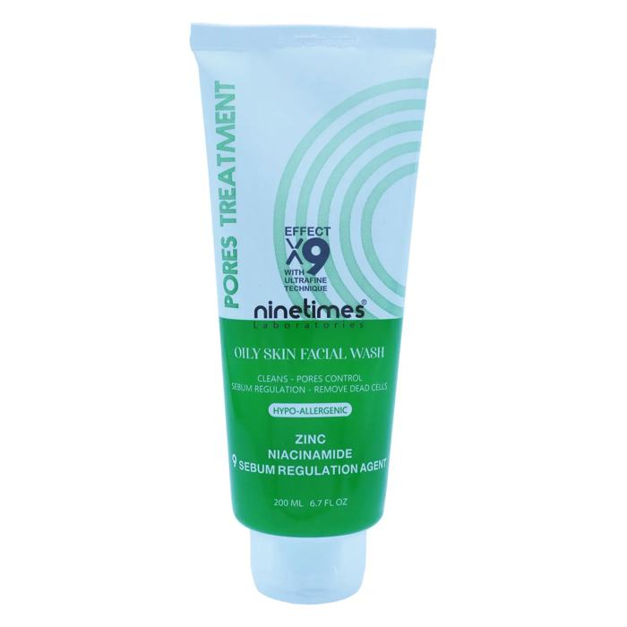 NINETIMES LABORATORIES OILY SKIN FACIAL WASH                   (PORES TREATMENT)(200ml)