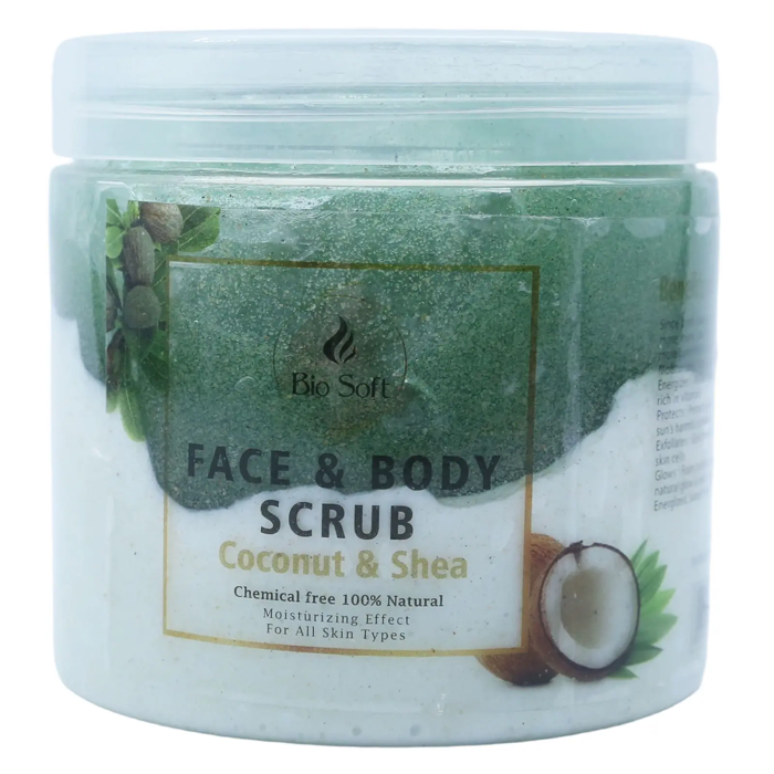 Bio Soft Face and Body Scrub Coconut and shea 500 ml
