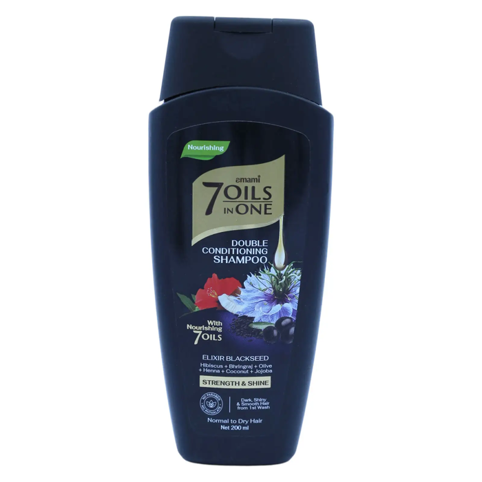 Emami 7 Oils in One Double Conditioning Shampoo Elixir Blackseed. 200ML