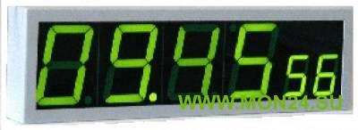 Пояс-6 (зелёное свечение): Часы цифровые офисные