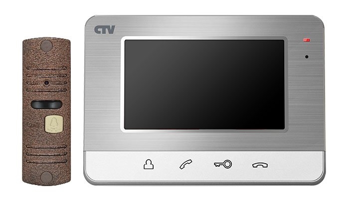 CTV-DP401 S (серебро): Комплект видеодомофона