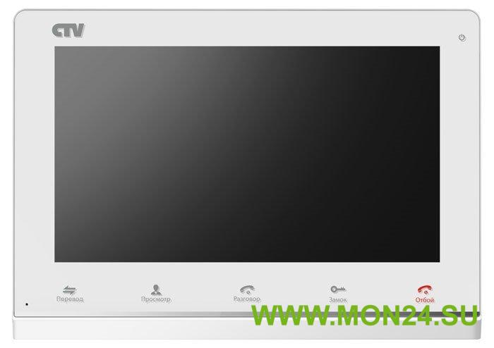 CTV-M4101AHD (цвет белый): Монитор домофона цветной с функцией свободные руки