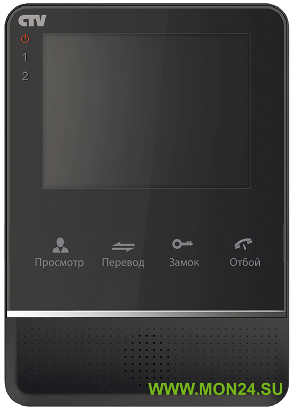 CTV-M2400MD (цвет черный): Монитор домофона цветной с функцией свободные руки