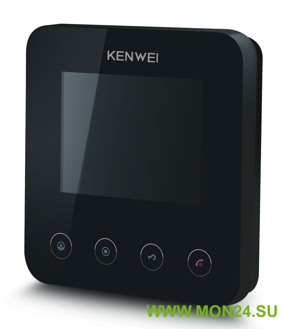 KW-E401FC (черный): Монитор видеодомофона цветной