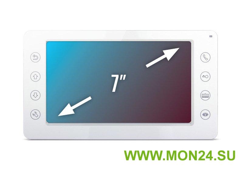 QM-750C (белый): Монитор домофона цветной с функцией свободные руки