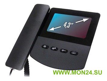 QM-433C_K_EXEL (черный): Монитор домофона цветной