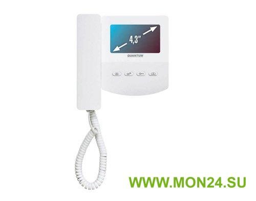QM-433C_K_EXEL (белый): Монитор домофона цветной