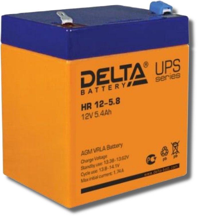 Delta HR 12-5.8: Аккумулятор герметичный свинцово-кислотный