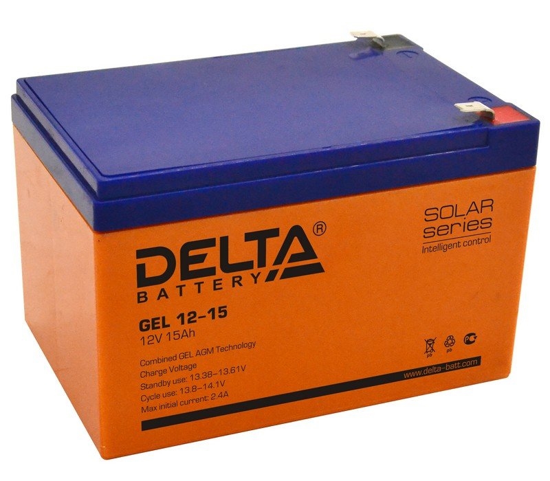 Delta GEL 12-15: Аккумулятор герметичный свинцово-кислотный