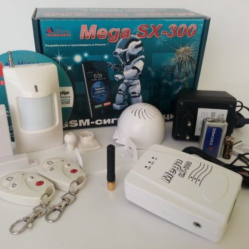 Mega SX-300 RADIO: Контрольная панель с GSM коммуникатором, комплект