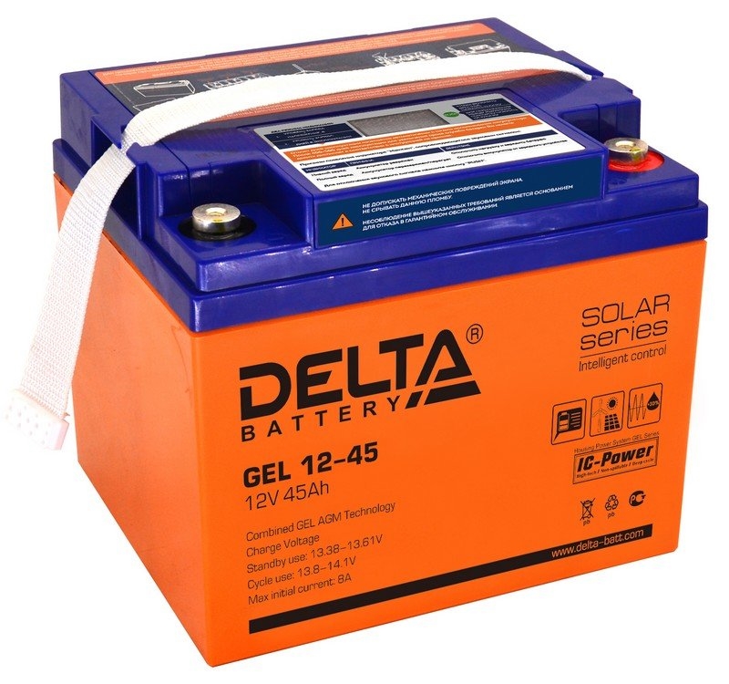 Delta GEL 12-45: Аккумулятор герметичный свинцово-кислотный