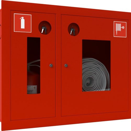 Ш-ПК-О-002НЗБ (ПК-315НЗБ): Шкаф пожарный навесной закрытый белый