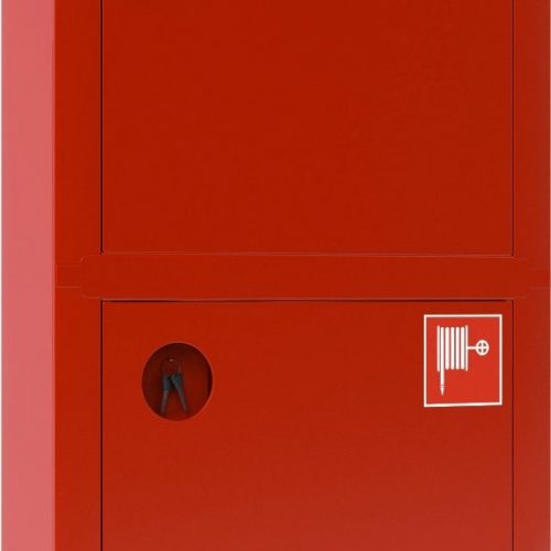 Ш-ПК-003-21ВЗК (ПК-320-21ВЗК) лев.: Шкаф пожарный встроенный закрытый красный