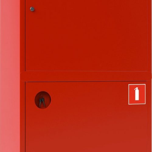 Ш-ПК-О-003Н12ЗК (ПК-320-12НЗК) лев.: Шкаф пожарный навесной закрытый красный