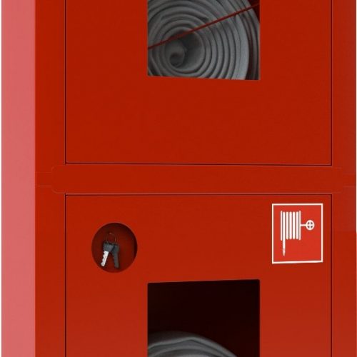 Ш-ПК-003-21ВОК (ПК-320-21ВОК): Шкаф пожарный встроенный со стеклом красный