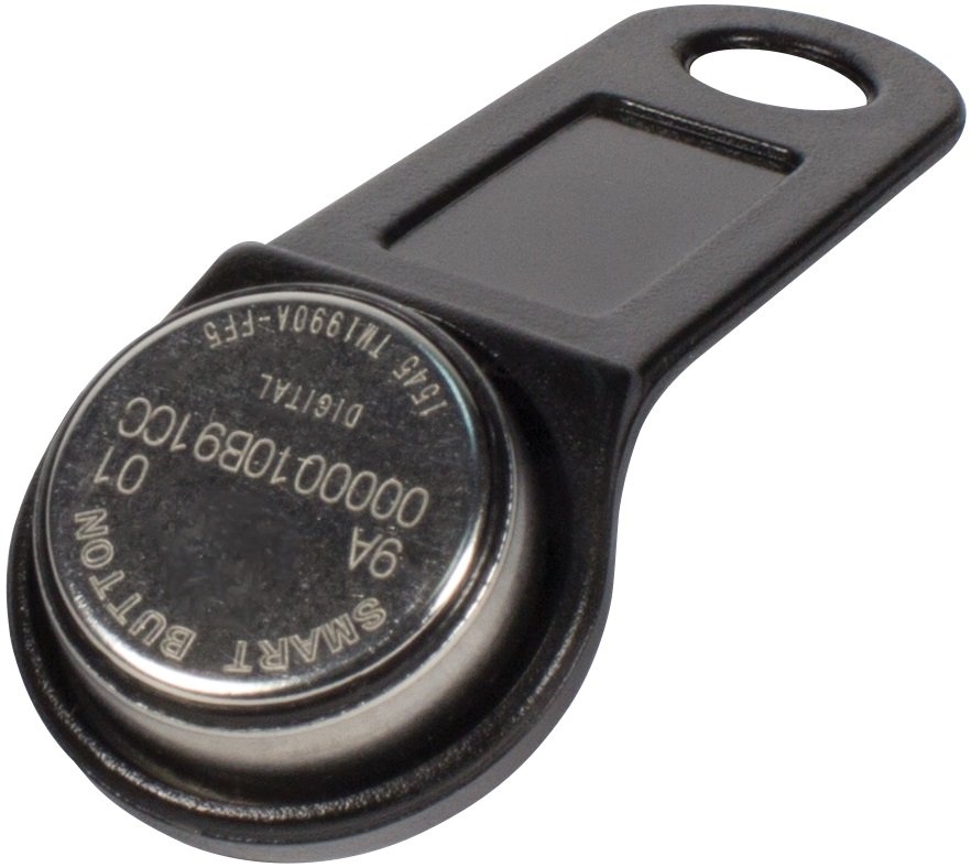 DS 1990А-F5 (черный): Ключ электронный Touch Memory с держателем