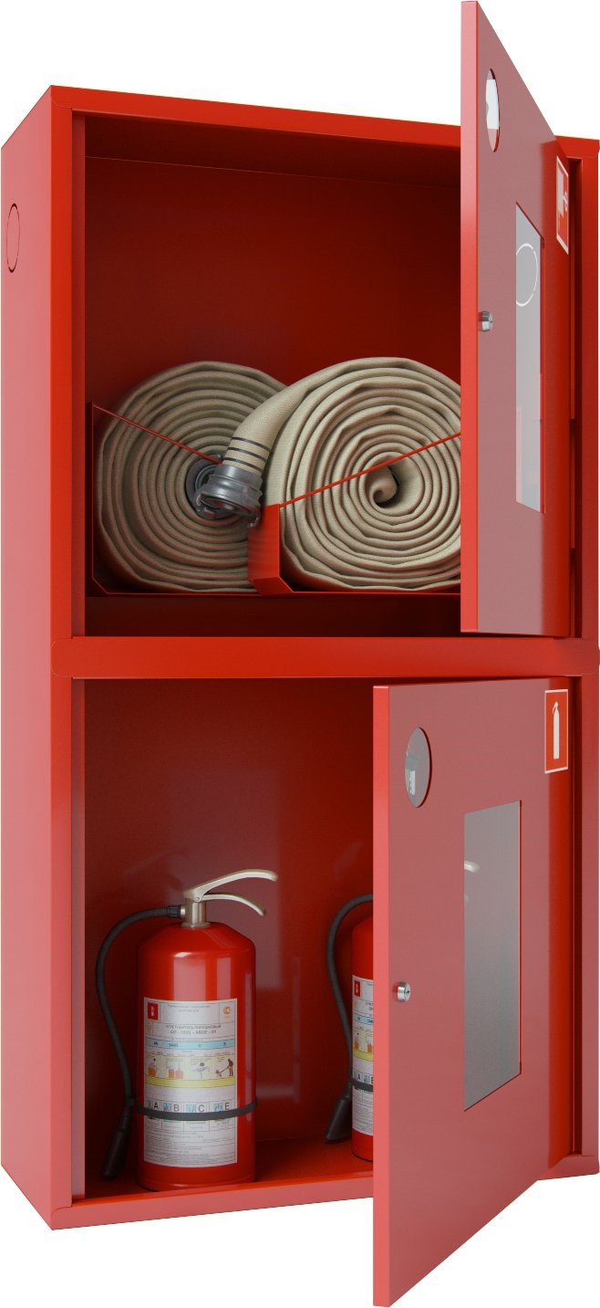 Ш-ПК-О-003НОК (ПК-320-12НОК) лев.: Шкаф пожарный навесной со стеклом красный