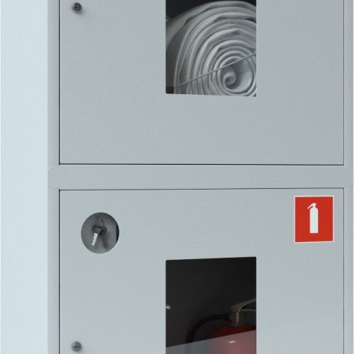 Ш-ПК-003-21НОБ (ПК-320-21НОБ): Шкаф пожарный навесной со стеклом белый