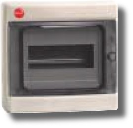 Щиток настенный с дверцей 8 модуля IP65 серый (85608): Щиток настенный