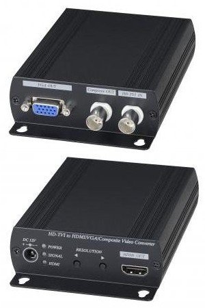 AD001HD4: Преобразователь-разветвитель AHD/HDCVI/HDTVI в HDMI/VGA/CVBS
