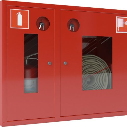 Ш-ПК-О-002НОК (ПК-315НОК): Шкаф пожарный навесной со стеклом красный
