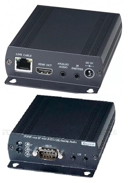 HE05BR: Приемник HDMI, RS232, аудио и ИК-сигналов