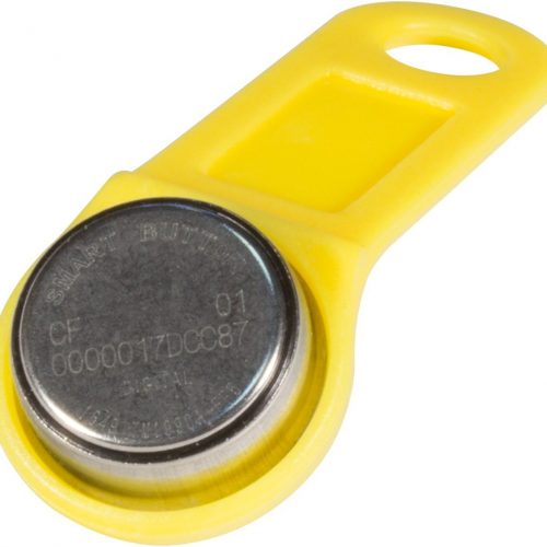 DS 1990А-F5 (желтый): Ключ электронный Touch Memory с держателем