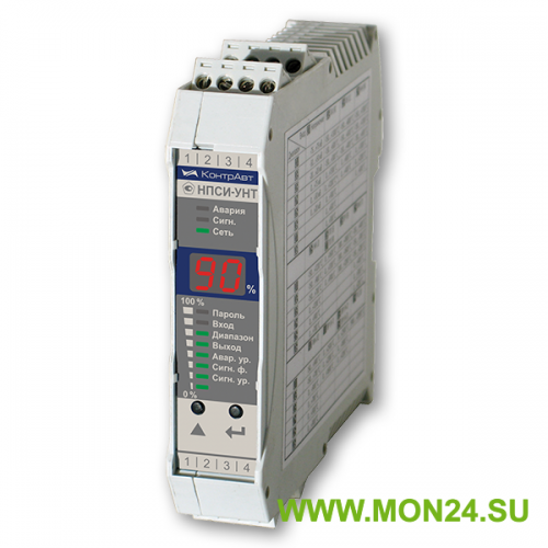 НПСИ-УНТ: Нормирующий измерительный преобразователь аналоговых унифицированных сигналов тока и напряжения с сигнализацией