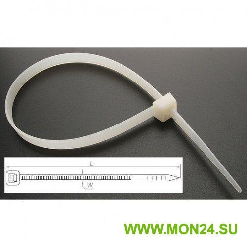 Стяжка 250х3,6 мм (белая): Кабельная стяжка нейлоновая, неоткрываемая