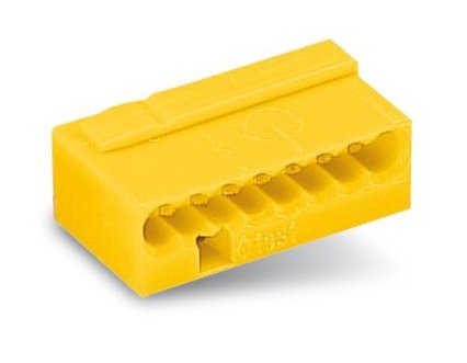 WAGO 243-508 Клемма MICRO 8-проводная желтая: Клемма для распределительных коробок