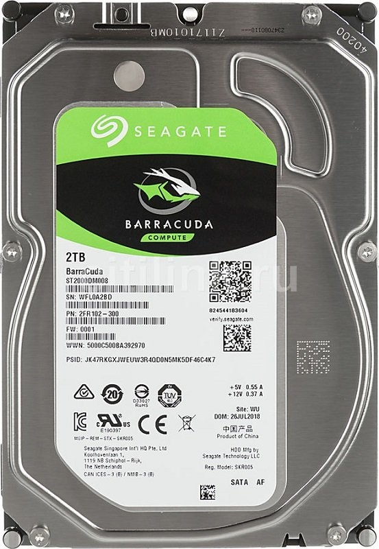 HDD 2000 GB (2 TB) SATA-III Barracuda (ST2000DM008): Жесткий диск (HDD)