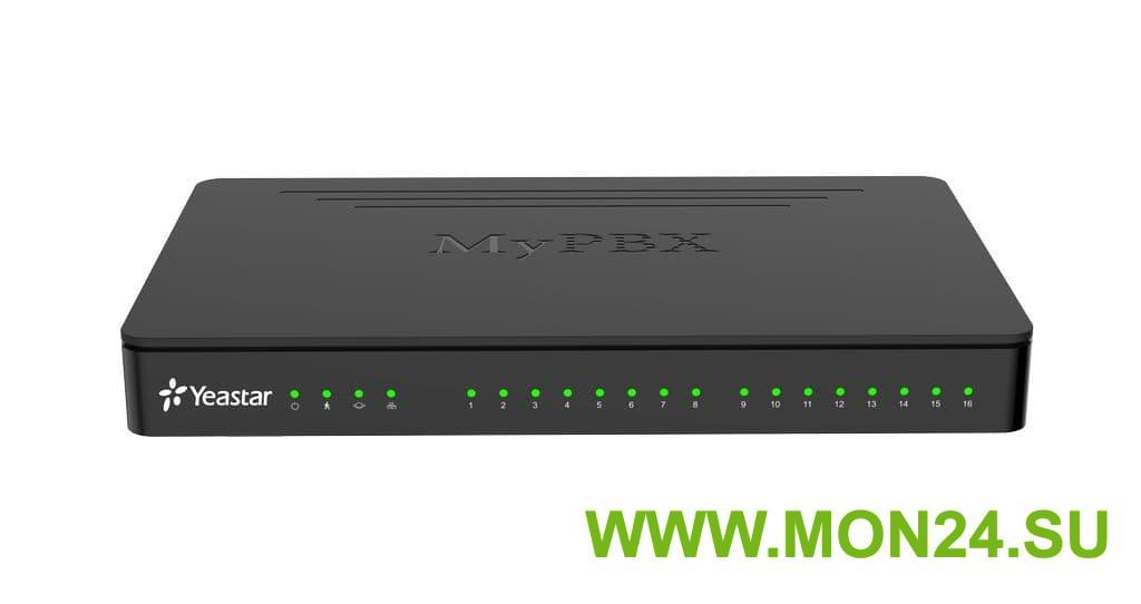 YEASTAR MyPBX Standard IP-АТС, 16*RJ11, поддержка FXO, FXS, GSM, BRI, UMTS