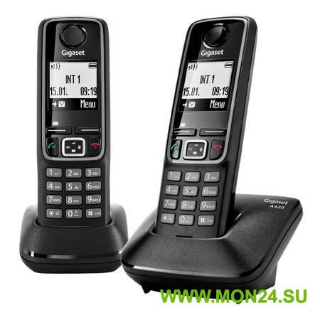Радиотелефон Gigaset A420 DUO RUS Black