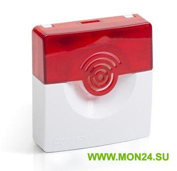 ОПОП 124-7, 24 В (корпус бело-красный): Оповещатель охранно-пожарный комбинированный свето-звуковой