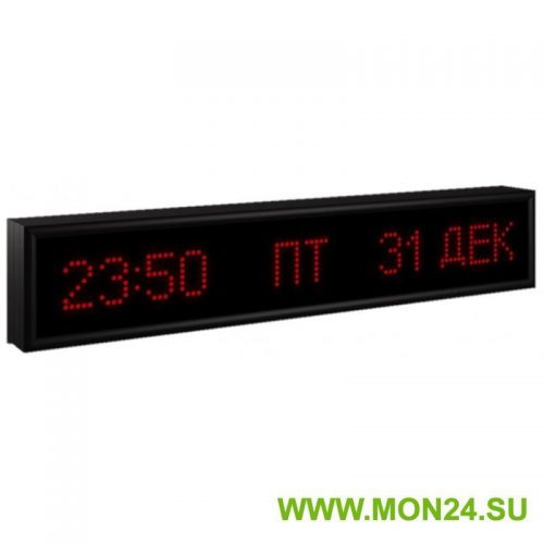 Импульс-406K-S6x96-ETN-NTP: Вторичные электронные часы-календарь
