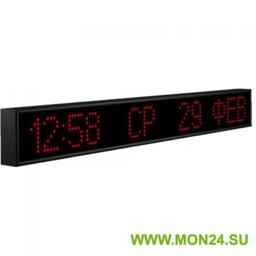 Импульс-412K-S12x96-ETN-NTP: Вторичные электронные часы-календарь