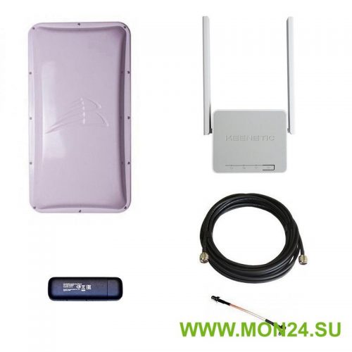 Комплект 3G/4G Дача-Стандарт (Роутер WiFi Zyxel, модем, кабель 5м, антенна 3G/4G 17 дБ)