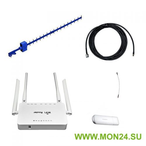 Комплект 3G Дача-Эконом (Роутер WiFi, модем, кабель 5 м, антенна 3G 17 дБ)
