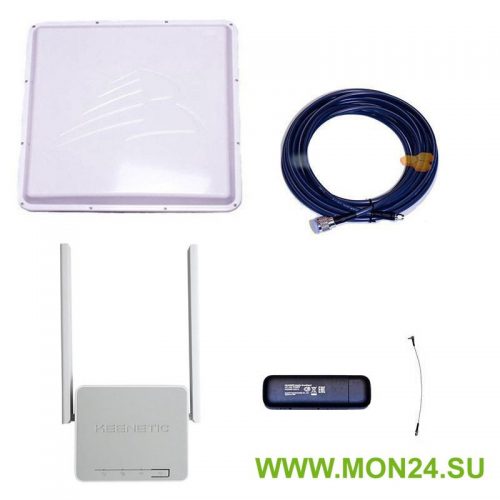 Комплект 3G/4G Дача-Максимум (Роутер WiFi, модем, кабель 5м, антенна 3G/4G 20 дБ)