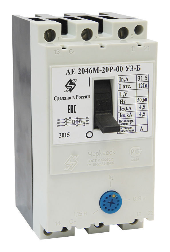 Автоматический выключатель АЕ 2046М-20Р 31.5 А