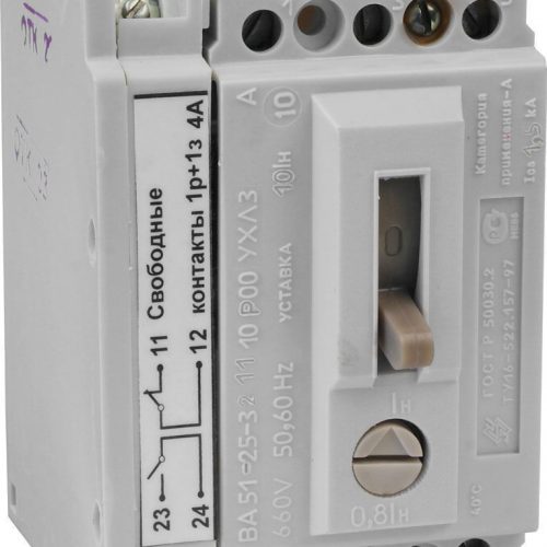 ВА 5125-321110 0,6А 7Iн (1з+1р): Выключатель автоматический